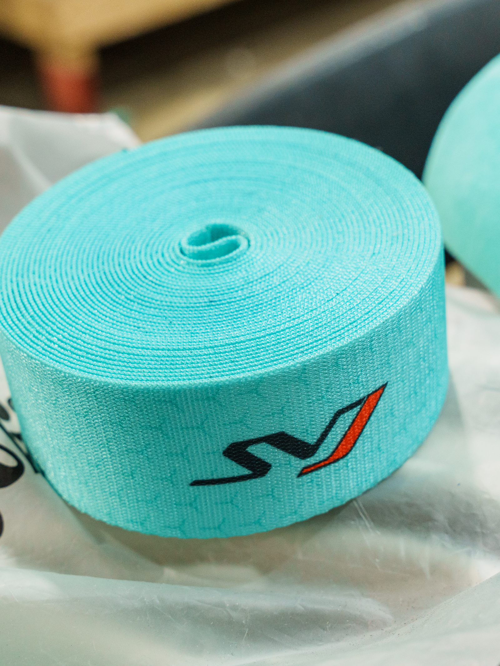 Lamborghini SV webbing in Tiffany blue
