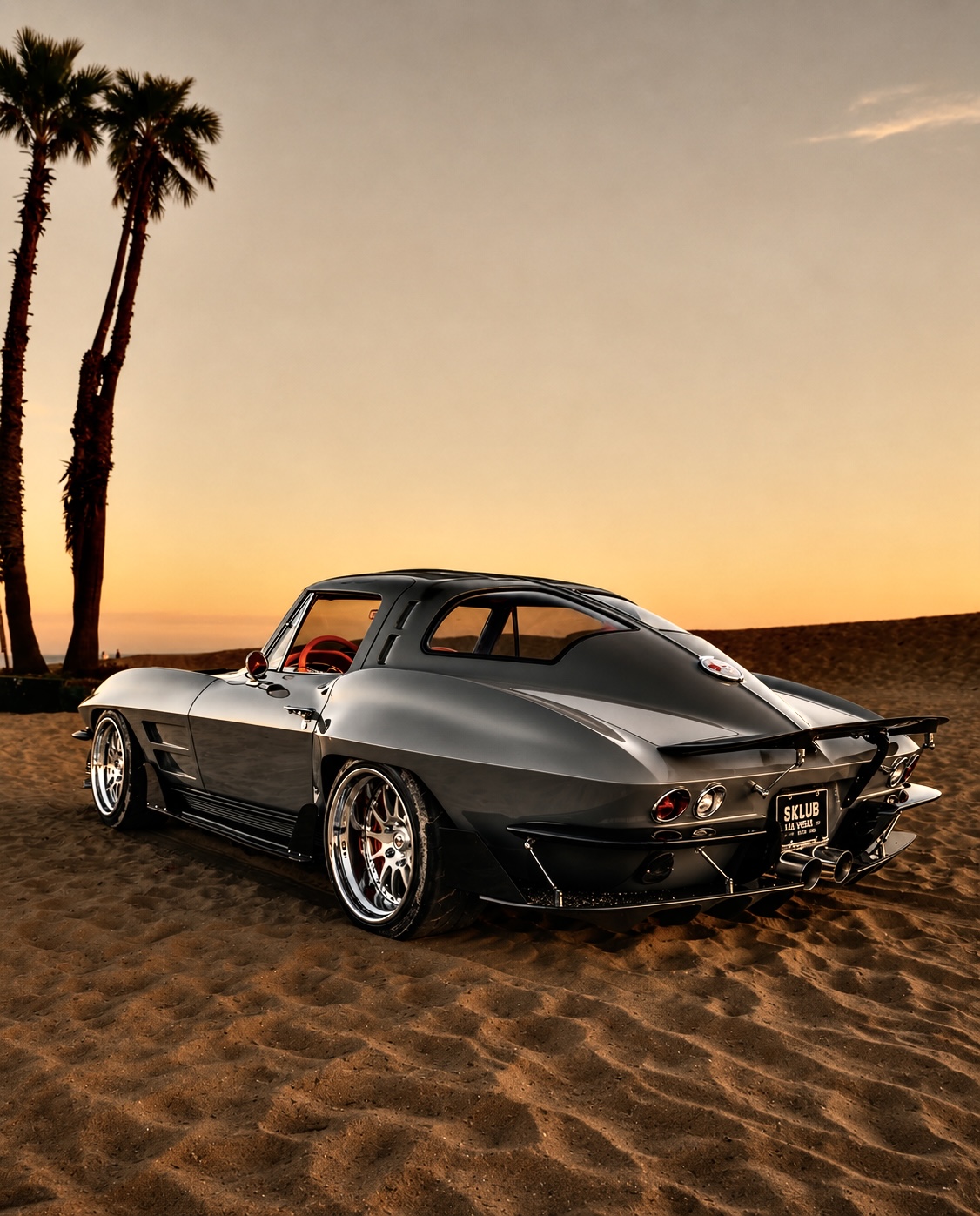 1963 Corvette Split-Window, rear three-quarter at sunset