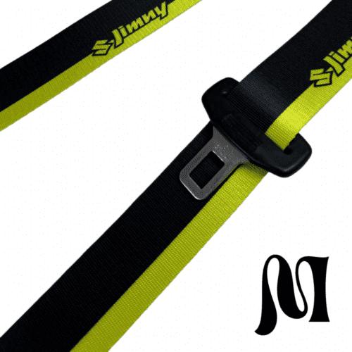JIMNY “GREEN HIGHLIGHTER” BESPOKE SEATBELTS
