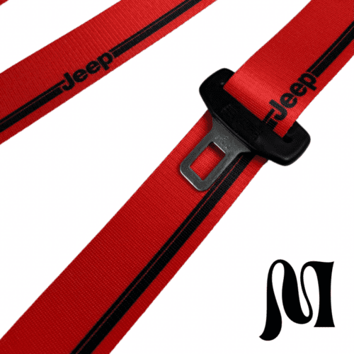 JEEP ORANGE BESPOKE SEATBELTS