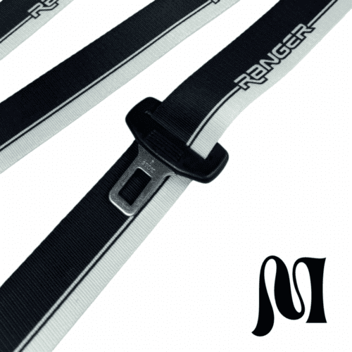 RANGER BLACK & WHITE BESPOKE SEATBELTS