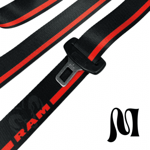 RAM BLACK & RED BESPOKE SEATBELTS
