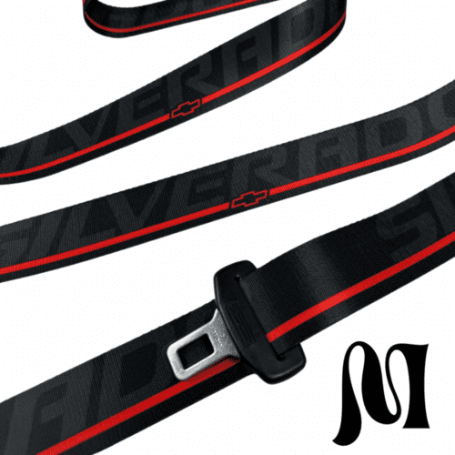 CHEVROLET SILVERADO BLACK BESPOKE SEATBELTS