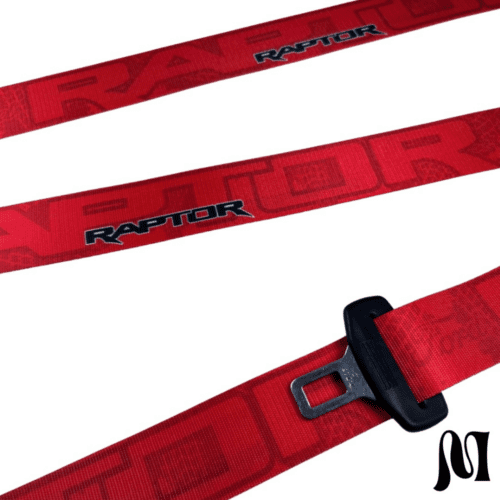 RAPTOR RED SHADOW BESPOKE SEATBELTS