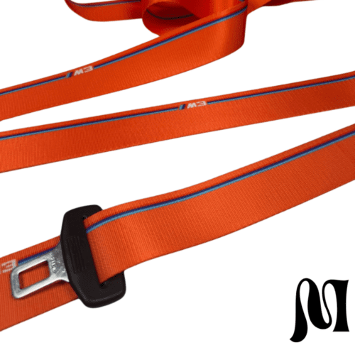 BMW M RADIOACTIVE ORANGE BESPOKE SEATBELTS