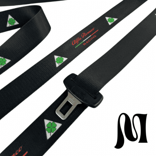 ALFA ROMEO “LUCKY BLACK” BESPOKE SEATBELTS