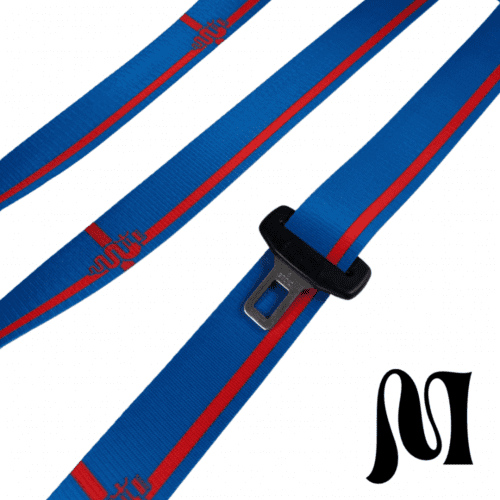 ALFA ROMEO BLUE & RED BESPOKE SEATBELTS