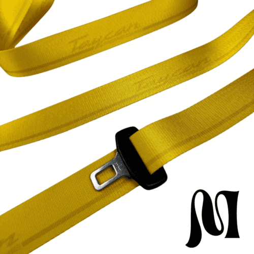 PORSCHE TAYCAN YELLOW BESPOKE SEATBELTS