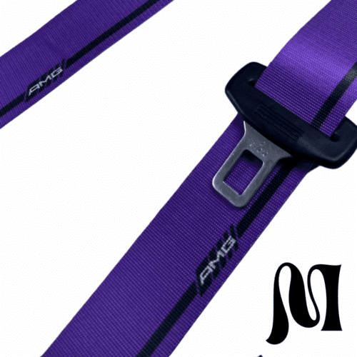 MERCEDES PURPLE BESPOKE SEATBELTS