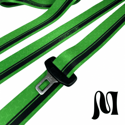MERCEDES AMG GREEN BESPOKE SEATBELTS