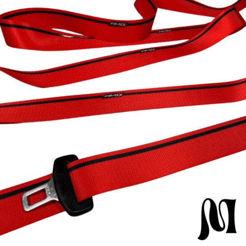 MERCEDES AMG RED BESPOKE SEATBELTS