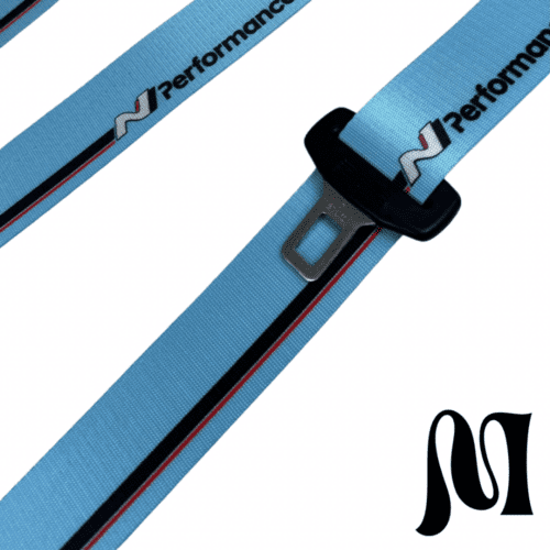 N PERFORMANCE “BLUE ICE” BESPOKE SEATBELTS