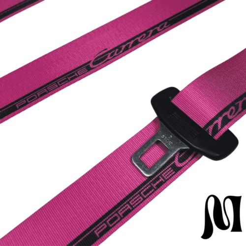 PORSCHE CARRERA PINK BESPOKE SEATBELTS