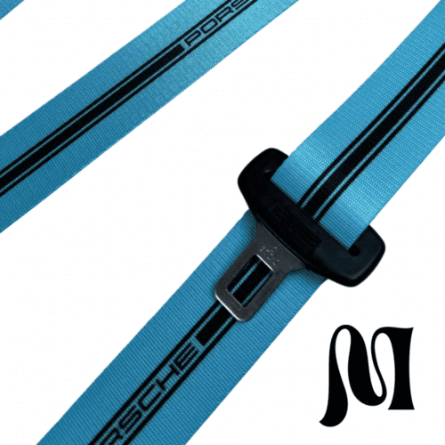 PORSCHE BLUE BESPOKE SEATBELTS