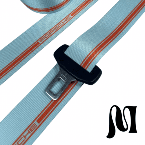 PORSCHE CREAMY BLUE BESPOKE SEATBELTS