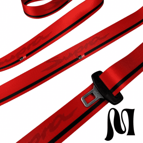 SUPRA RED BESPOKE SEATBELTS